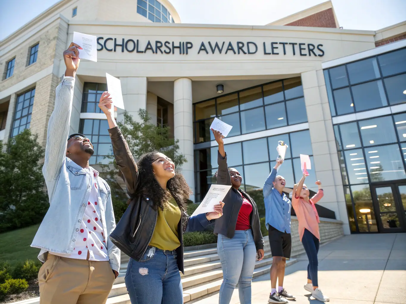 A group of students receiving scholarships from Fondation Eulalie-Rose, with smiles and gratitude on their faces.